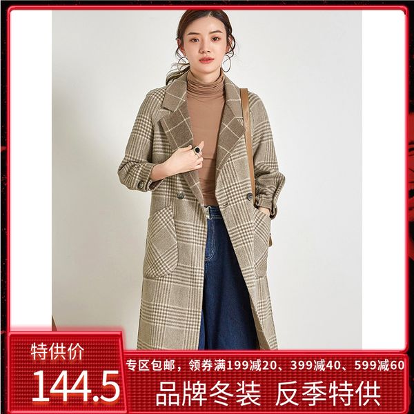 

women's wool & blends te that turn over season for 9 spirit's high-end double coat cloth female winter the rate up to 1499, Black