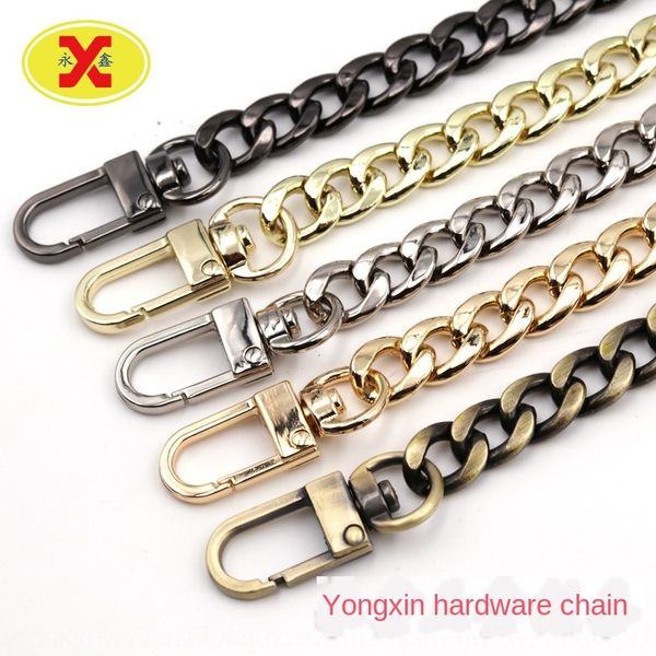 

high-end korean flat accessory belt flat chain metal bag chain bag belt accessories, Silver