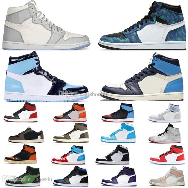 

1 high travis scotts low fearless panda obsidian men basketball shoes racerl blue unc 1s chicago banned bred toe men women sneakers trainers