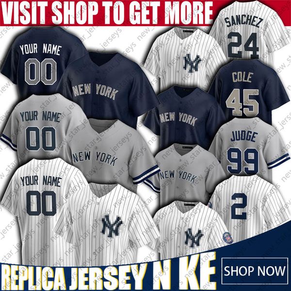 

пользовательские бейсбола 99 аарон судья джерси 2 дерек джетер джерси 45 геррит коул 24 gary sanchez джерси gleyber torres джерси бейб рут, Blue;black