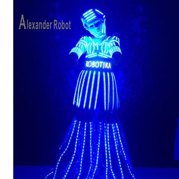 

led robot girl costume /women led clothing / light suits / robot suits david n, Black;red