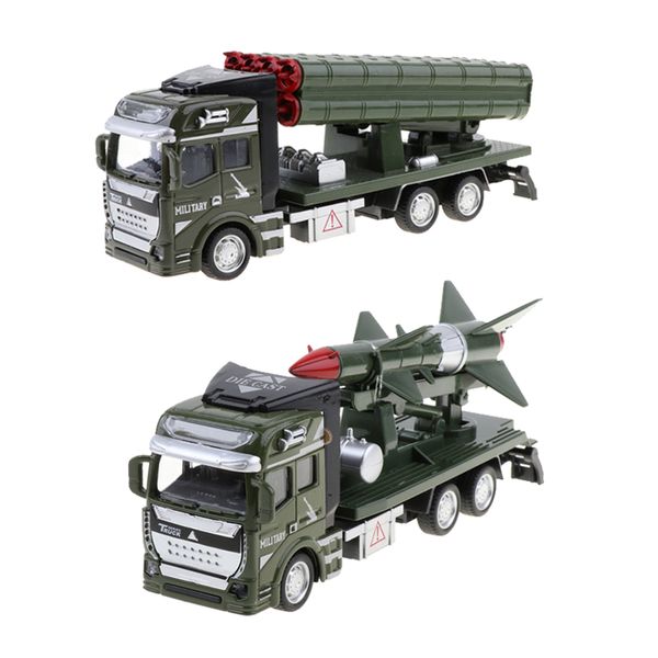 

2pcs сплава 1:48 военный грузовик модель rocket launcher
