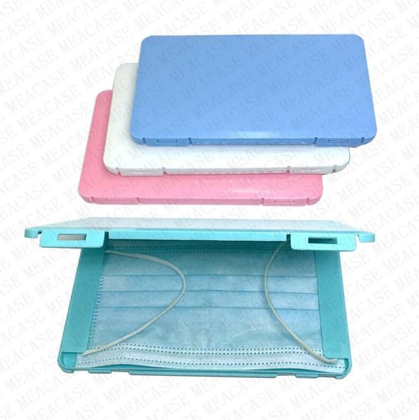 

dustproof mask case portable disposable face masks container safe pollution-disposable mask storage box candy color organizer d72204