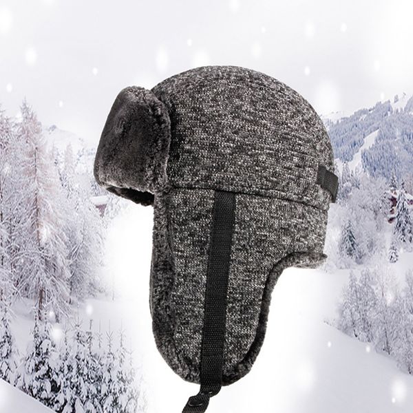 

мода бомбардировщик шапка зима толстой ветрозащитная тепловая fluffy cotton деревообрабатывающая открытый велоспорт шляпа, Black;white