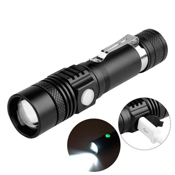 

flashlights torches usb highlight handy powerful aluminum alloy power tips long-range zoom mini small