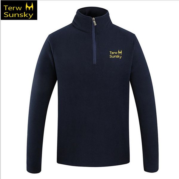 

открытой осень весны мужчин пальто высокого качества половины молния теплый флис толщина одежды куртка спорт восхождение походов мужского па, Blue;black