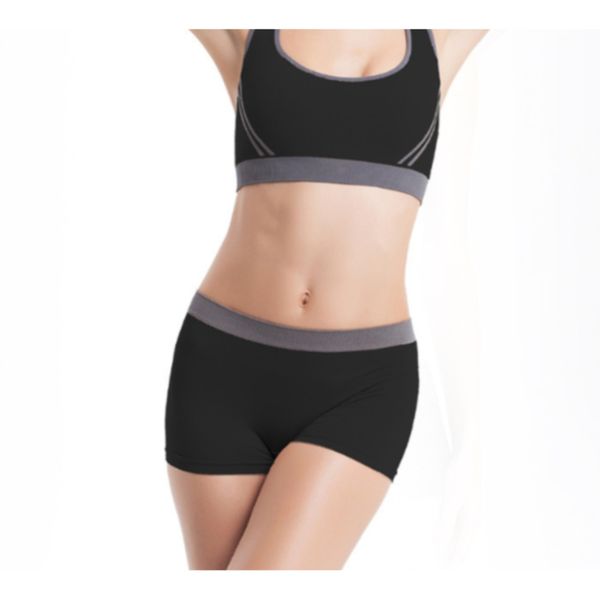 

2020 women modal underwear quick drying panties breathable sports boxer briefs for outdoor running gym fitness, Black;pink
