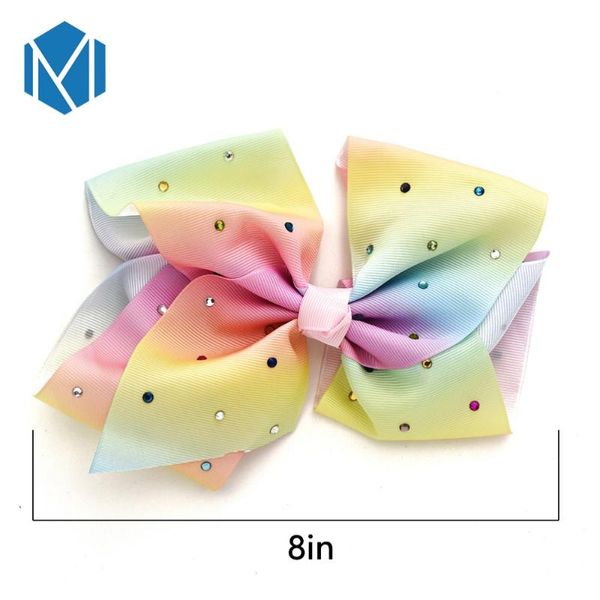 

1pc girl large hair bow clip kids bowknot hairgrip hairpins printed ribbon knot hair clip accessories children headwear, Slivery;white