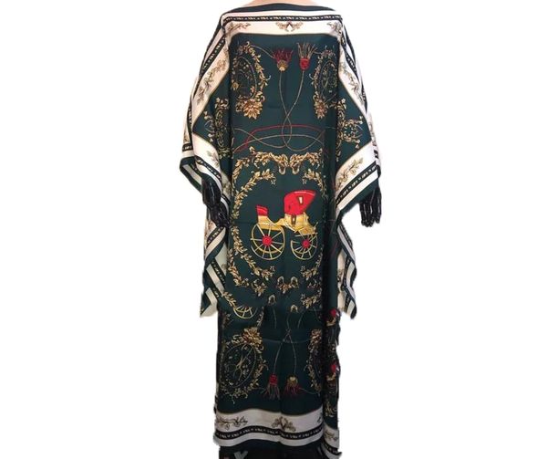 

ethnic clothing popupar kuwait printed summer silk kaftan maxi dress length 130 cm bust elegant bohemain beach party dresses, Red