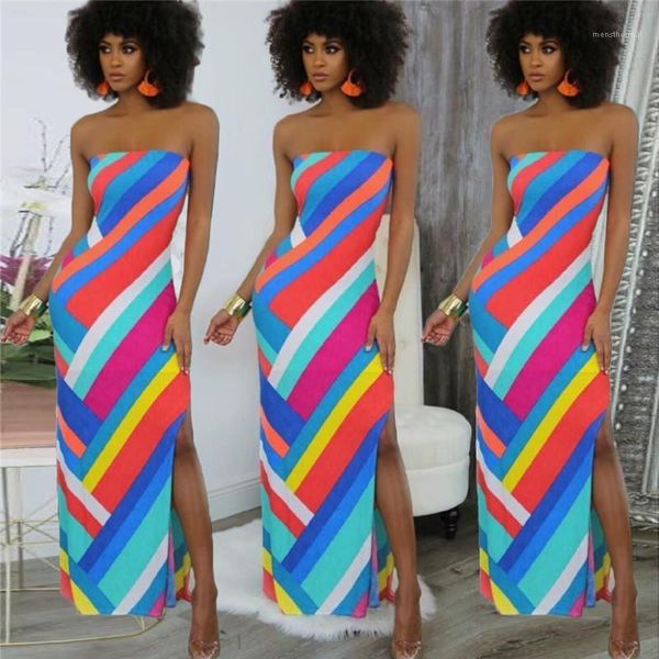 

shoulder dresses fashion slim split dresses casual multi color prints strapless womens clothing women designer off, Black;gray