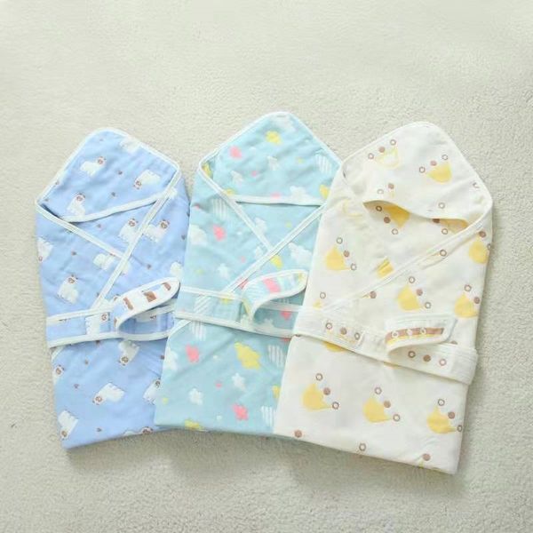 

pure cotton six-layer gauze sleeping bag newborn 90*90 infant sleeping bag anti-kicking quilt infant quilt