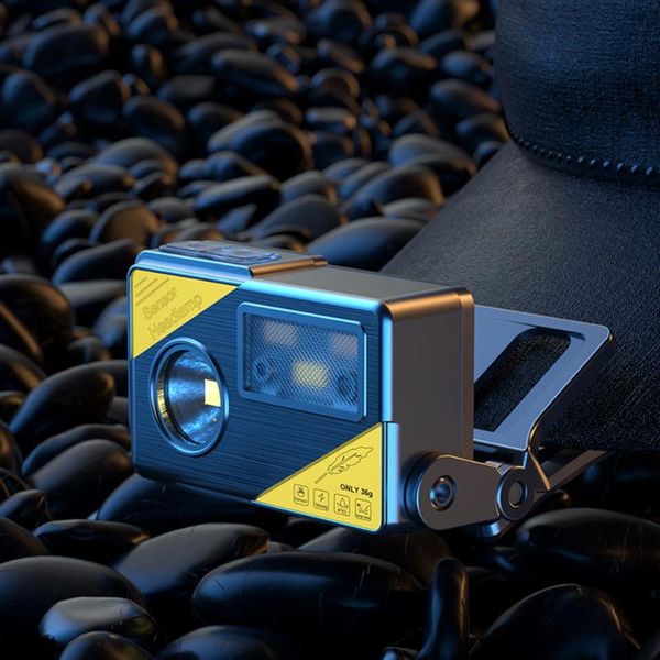 

xm-l2 u3 sensor led headlamp build-in battery usb rechargeable head cap lamp waterproof light headlight bulbs