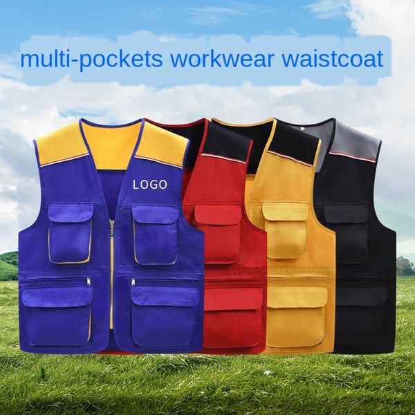 

gdwuq pgraphy multi-pocket printing new engineering safety clothing men's pgraphy multi-pocket printing new engineering safety vest, Black;white
