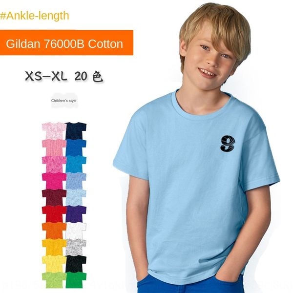

a1bc0 gildan76000b children's round neck printed cotton advertising short sleeve diyt t-diy gildan76000b children's round neck pri, Blue
