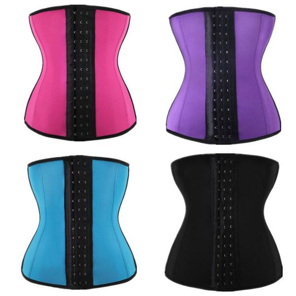 

stock waist trainer rubber latex corset deportiva sport latex waist cincher corset underwear bustiers slimming body shaper s-3xl