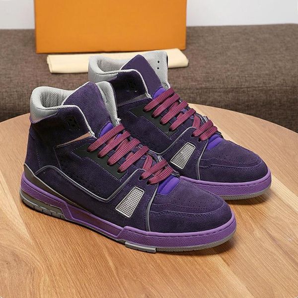 

trainer sneaker mid -men 's shoes autumn and winter comfortable fashion shoes lace -up casual sports men shoes drop s, Black