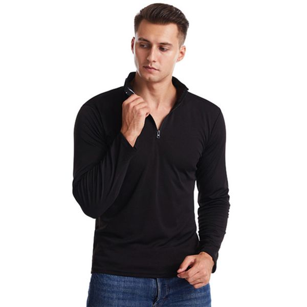 

plus size mens sports t shirts slim elastic quick-drying men basketball running fitness o neck long sleeve men tshirts, White;black