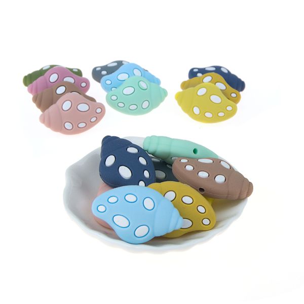 

sea snail silicone teether teething beads bpa baby teether chewing toy nursing product diy infant chewelry accessories