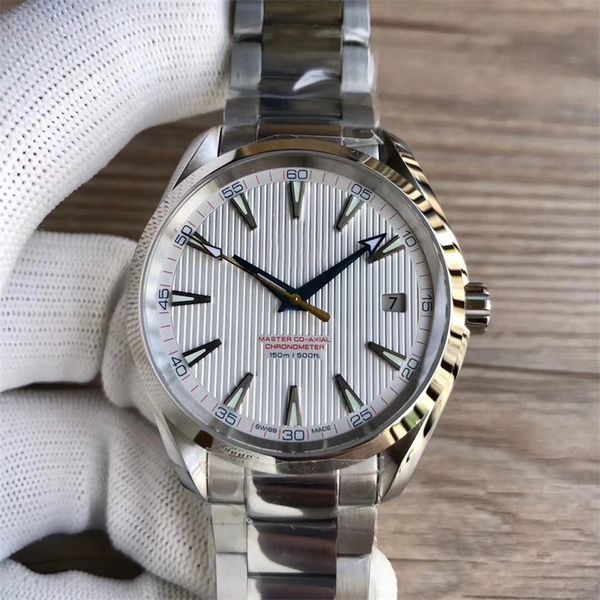 

41.5mm автоподзаводом из нержавеющей стали браслет aqua terra 150 мастер man watch наручные часы, Slivery;brown