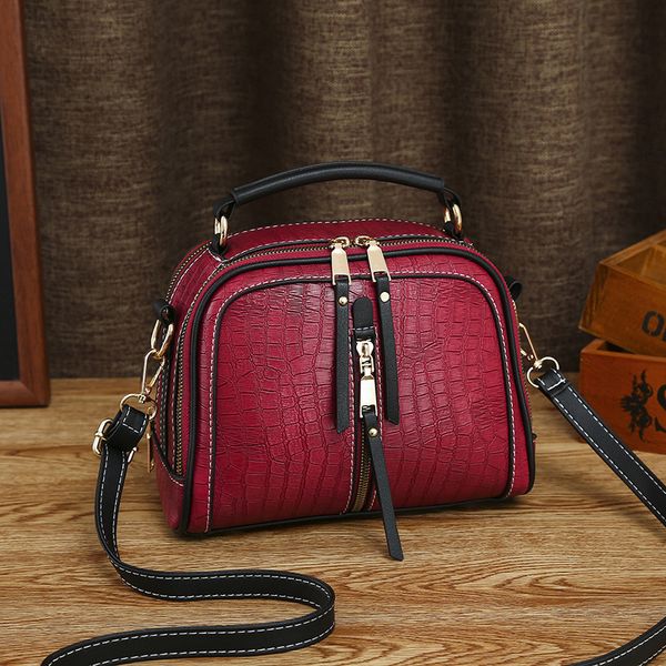 

pattern pu leather crossbody bags for women 2020 fashion small solid colors shoulder bag female handbags and purses with handle