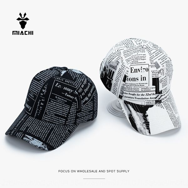 

ins fashion brand female minority british newspaper female korean baseball cap newspaper baseball cap face small casual hat, Blue;gray