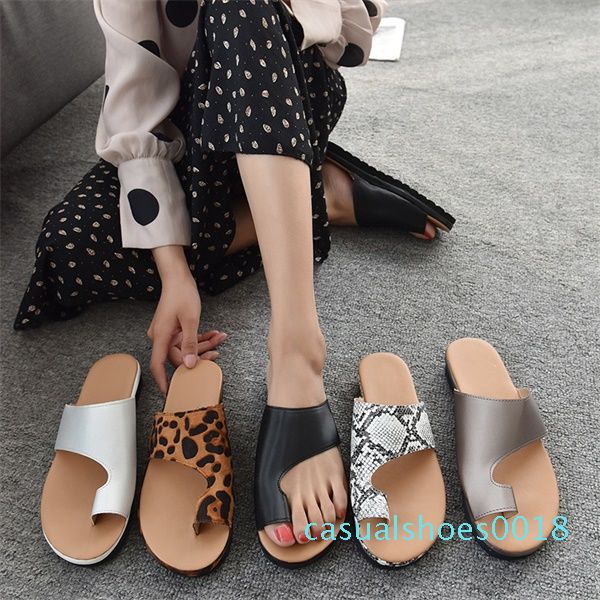 

women fashion slipper summer flip flops shoes patent leather luxury black white leopard print slides sandal outdoor beach slippers c18