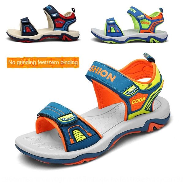 

new boys and ' anti-skid soft bottom open-toed kids' sandals fashionable medium-size kids' boys' sandals, Black;red