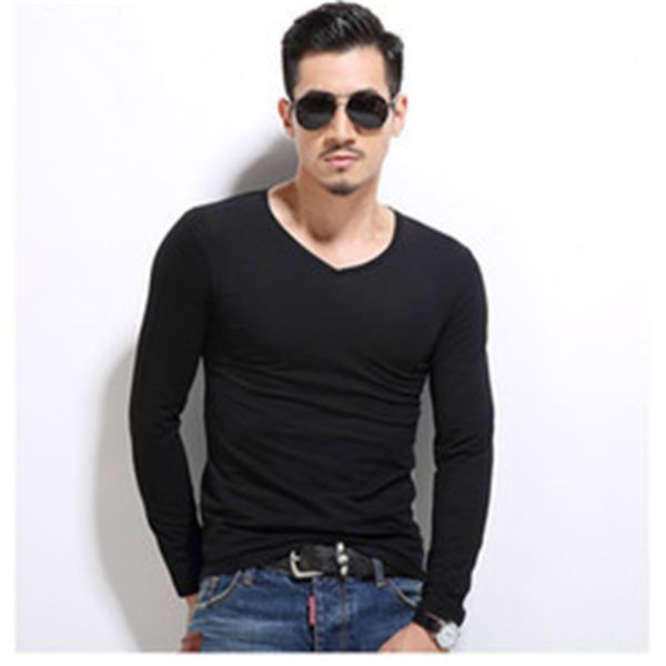 

2020 мужской дизайнеры осени зима новой мужской с длинным рукавом сплошного цвета для slim с длинным рукавом для мужчин оптом, White;black