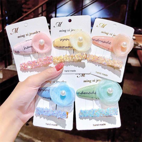 

10set/lot bling bling crystal hairpins headwear for girls rhinestone hair clips pins barrette styling tools accessories, Slivery;white