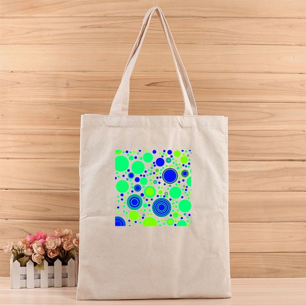

fashion creative green circles womens casual canvas tote bags suit for shopping,gift,wedding, birthday or anything else