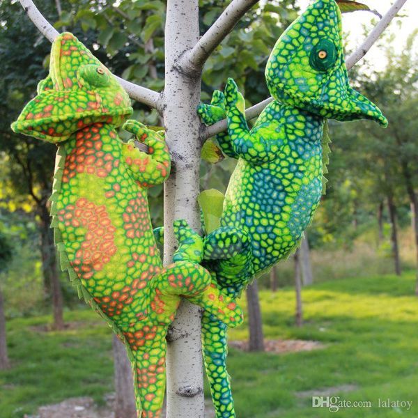 

boy and girl birthday lizards doll pillow creative personality simulation spoof smile chameleon plush toy gift for children