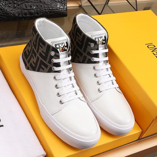 

drop ship luxury mens shoes lightweight fashion classic skateboarding casual shoes leather high lace -up men shoes zapatillas hombre, Black