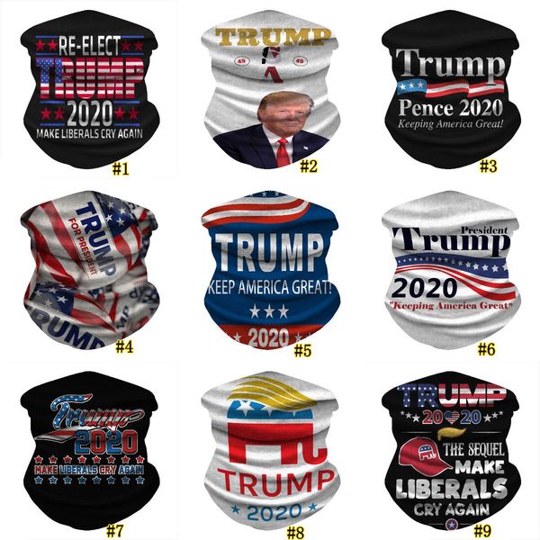 

trump face mask washable american election printing dustproof masks outdoor cycling neck magic cycling scarf bandana kha276