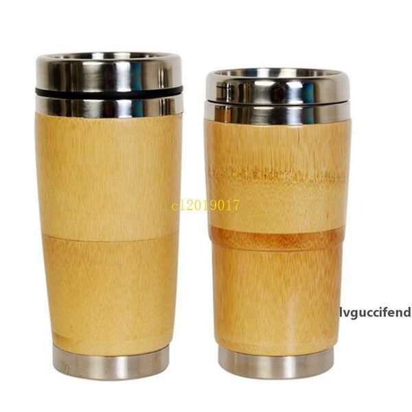 

50pcs bamboo portable car cup stainless steel coffee cup