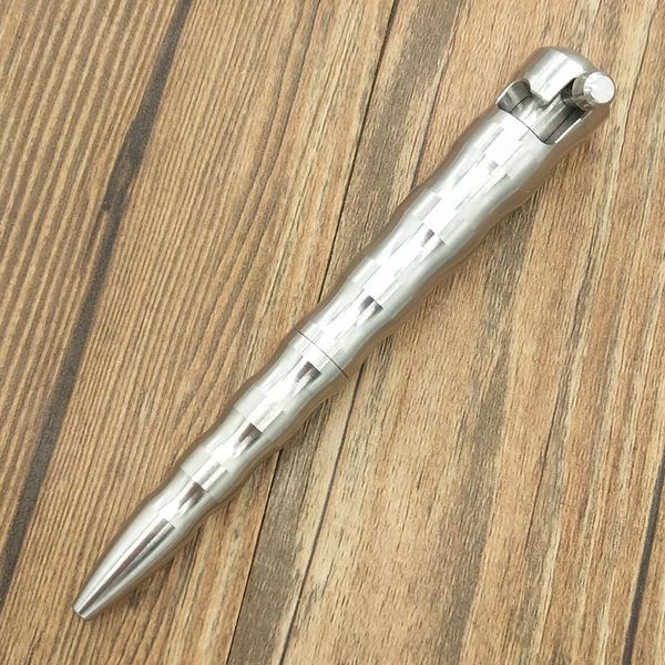 

edc titanium tc4 bolt action business pen self defense outdoor camping tactical survival tool pen16