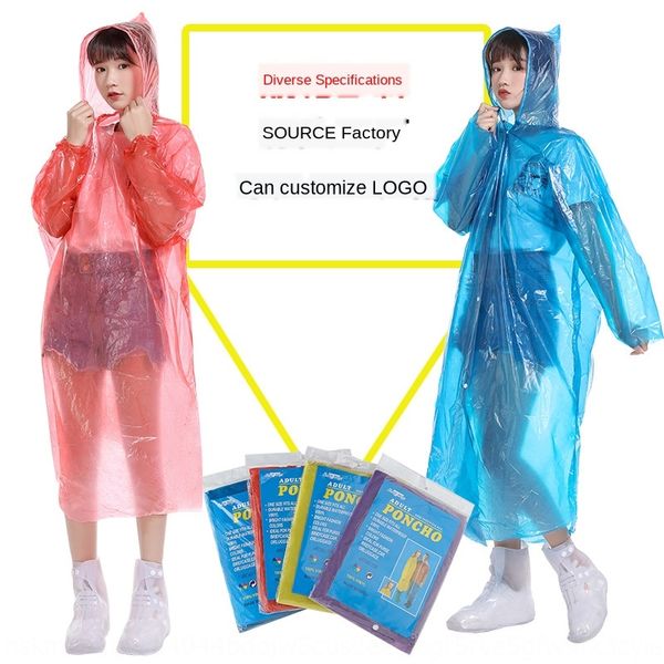 

yanli hiking outdoor button pullover rainproof disposable raincoat button pullover fashionable raincoat for men and women, Red;brown