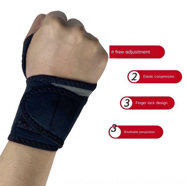 

gcgmg adjustment elastic pressure diving material wrist outdoor sports protector breathable perspiration fitness training outdoor sport, Black;red