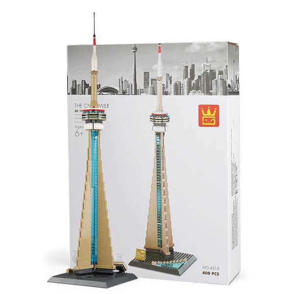 

the cn tower of canada building block model assembly for child toy 02
