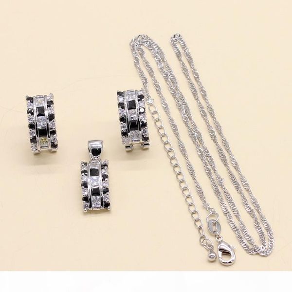 

925 еѬебѬнй бѬале епи кђлон ооп еѬги комплек велиѬн изделий женин Ѭ, Black