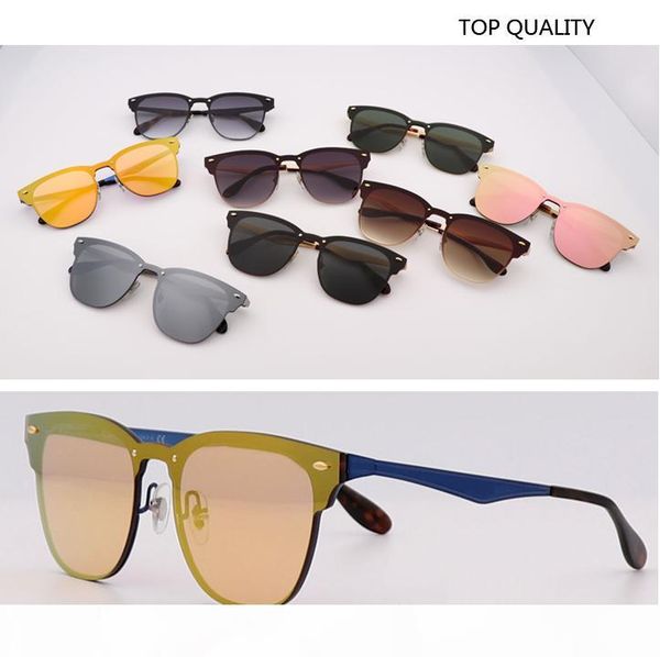 

brand designer club 3576 sunglasses uv400 blaze rose mirror gold flat lens coating lentes mujer flash gafas sunglass, White;black