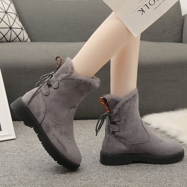 

flat leather boots women zip short plush winter shoes women warm ladies boots ankle sewing fashion black shoes botas