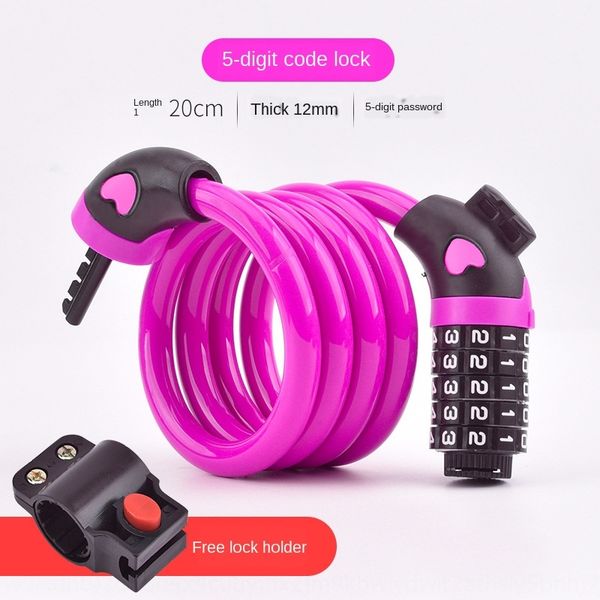 

bicycle steel bicycle electric battery car helmet mountain bike fixed portable anti-theft steel wire chain lock password lock