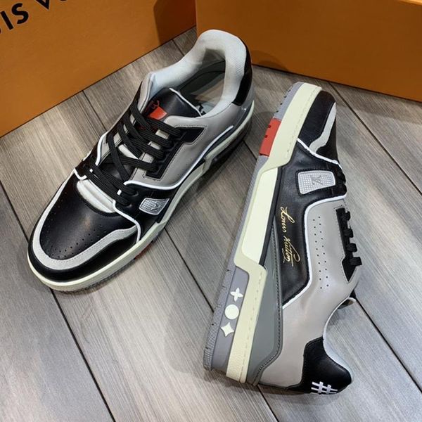 

new arrival trainer snekaer mens shoes lightweight footwears fashion comfortable zapatillas hombre luxury shoes plus size sports men shoes, Black