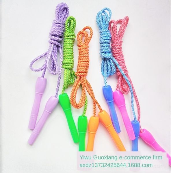 

gn9n3 gourd-shaped plastic handle woven rope skipping children's rope skipping special for gourd-shaped plastic handle pattern woven pa