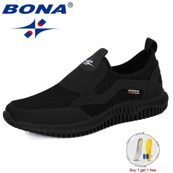 

bona man new running shoes super light men mesh knit breathable sneakers outdoor casual shoes jogging tennis sports