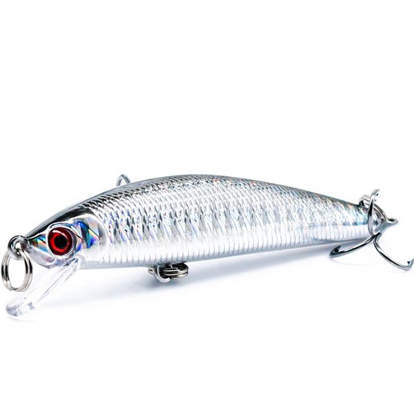 

1pcs quality laser minnow fishing lure 7.5g 8.5cm hard crankbait wobblers artificial floating jerkbait trolling bass isca carp