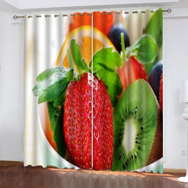 

modern home decoration curtains 3d fruit strawberry 3d curtains blackout for living room kids bedroom fabric