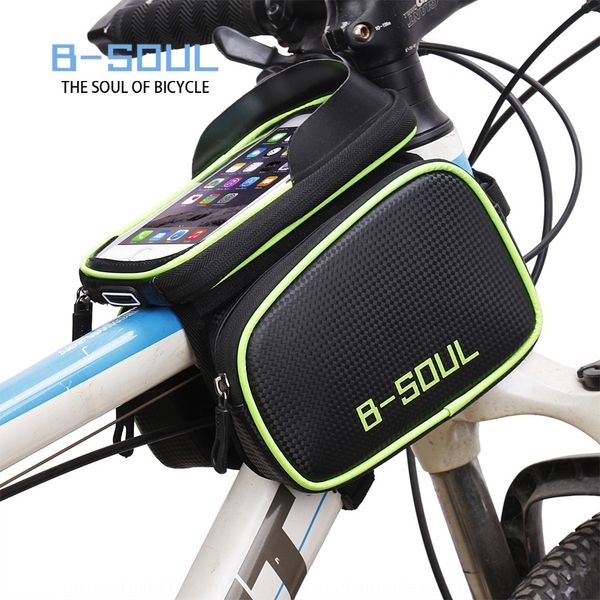 

bsoul front beam mountain bike saddle mobile phone bicycle bicyclemobile phone bicycle upper tube bag cycling bag accessories