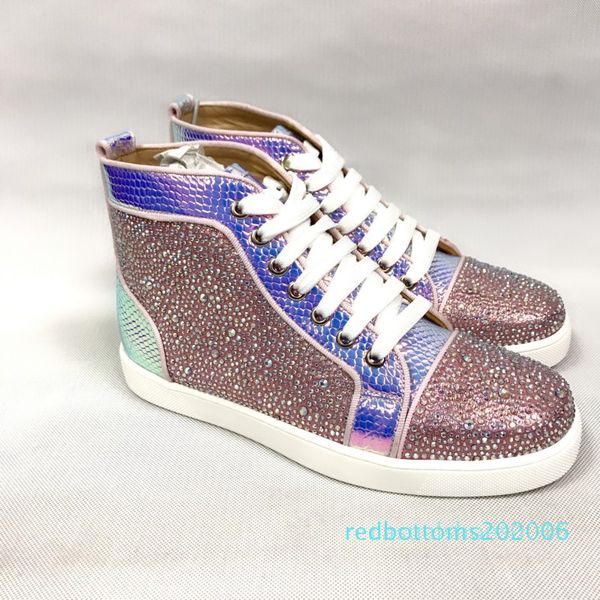 

шип золотой кожа красный дизайнерская обувь high cut spike корова sedue теленок sneaker luxury party свадебная обувь из натуральной кожи пов, Black