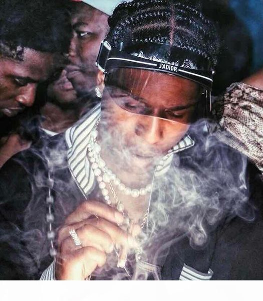 

2019 hip hop awge классический письмо безымянный палец кольцо asap rocky с золотом и серебром два цвета пятно бурения гладкой поверхности, Silver